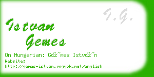 istvan gemes business card